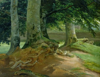 Beech Trees in Frederiksdal near Copenhagen, 1828 by Christian Ernst Bernhard Morgenstern